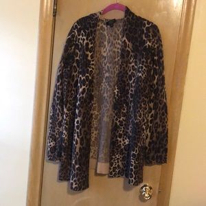 Cheetah Print Cashmere Cardigan